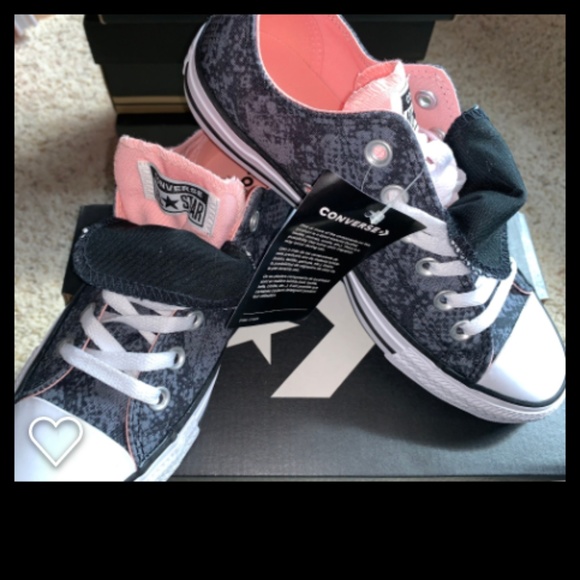 Converse Shoes - Converse Double Tongue Black/White/Storm Pink
